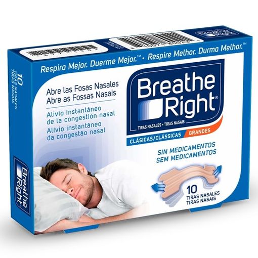 Breathe Right® Tiras Nasales Grandes 10uds