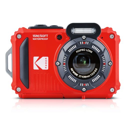 Kodak Pixpro Wpz2 - Cámara Digital Compacta De 16mp, Resistente Al Agua Hasta 15 Profundidades, A Prueba De Golpes, Vídeo 720p, Pantalla Lcd De 2,7" - Batería Li-ion - Rojo