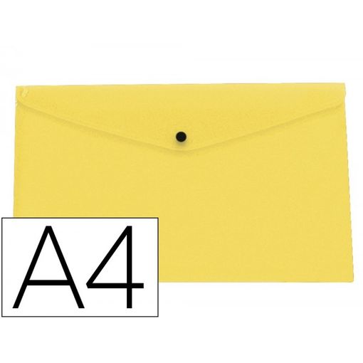 Carpeta Liderpapel Dossier Broche Polipropileno Din A4 Amarillo Fluor Opaco 50 Hojas (pack De 12 Uds.)