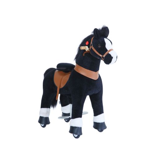 Caballo De Juguete De Pie De Peluche Negro Vidaxl con Ofertas en Carrefour