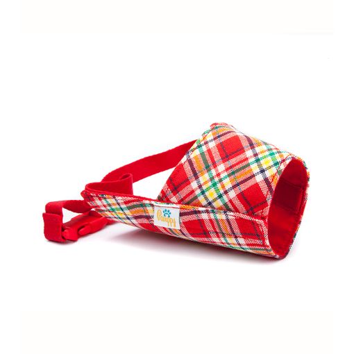 Bozal Para Perros Tartán Rojo Pamppy Talla Xl