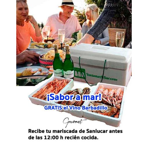 Mariscada Especial Recién Cocida En Sanlúcar Con Vino Frío - 12 Personas
