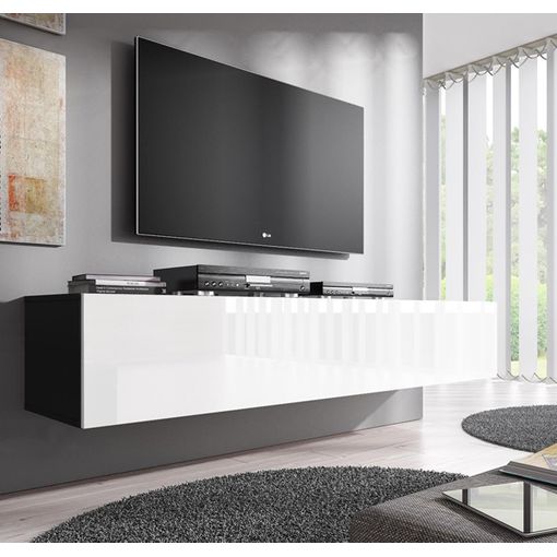 Mueble Tv Modelo Forli Xl (160 Cm) En Color Negro Con Blanco con Ofertas en  Carrefour