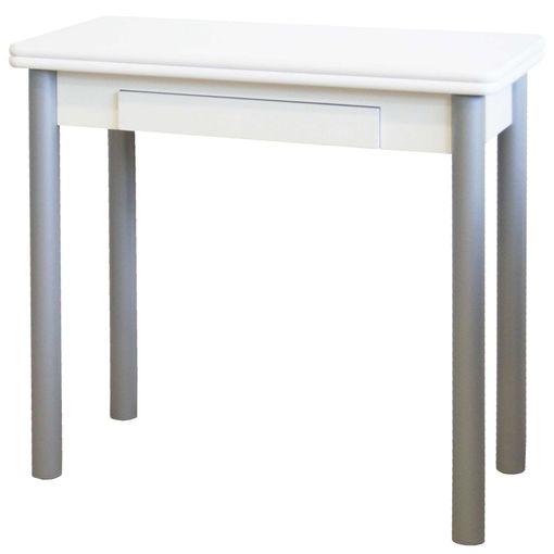 Mesa Blanca Plegable Cocina Mijas Cajón Funcional Patas Gris Plata 80x40-80  con Ofertas en Carrefour