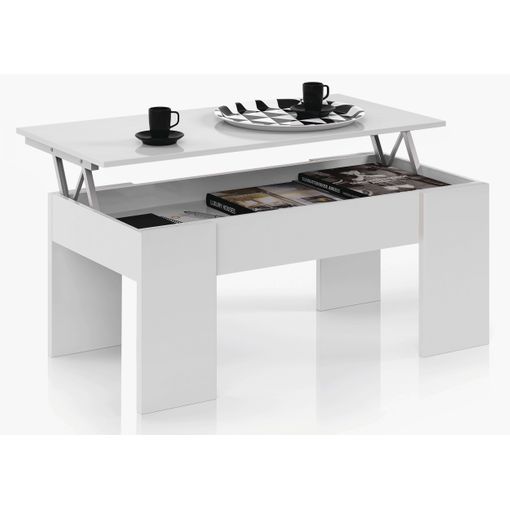 Mesa de centro elevable Flow blanco Artik 100x43/54x50cm (anchoxaltoxfondo)