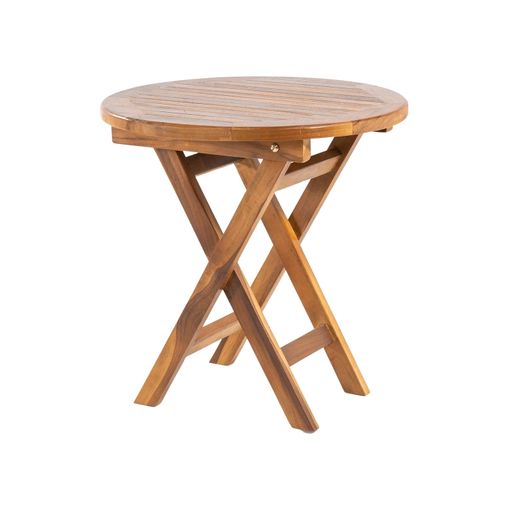 Mesa Redonda Plegable De Madera - Negro con Ofertas en Carrefour