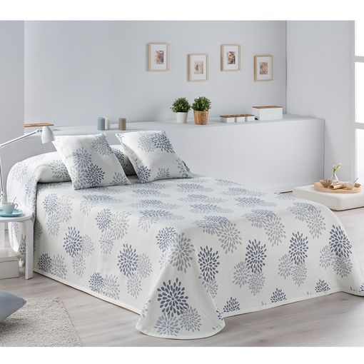 Colcha Pique Modelo Samba Gris Cama 135 Cm. con Ofertas en Carrefour