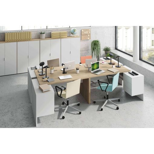 Conjunto Mesa Escritorio + Cajonera Color Roble Despacho Oficina Estudio  Ordenador Almacenaje Mueble con Ofertas en Carrefour