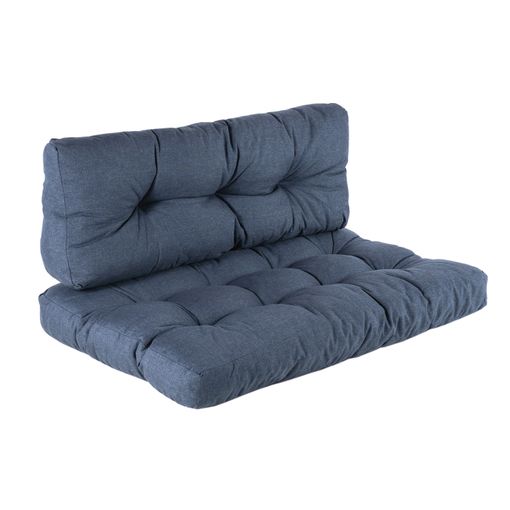 Cojines Para Palets, Olefin Color Azul, Cojín De Asiento 80x120x16 Cm +  Cojín Respaldo 42x120x16 Cm, Repelente Al Agua, No Pierde El Color con  Ofertas en Carrefour