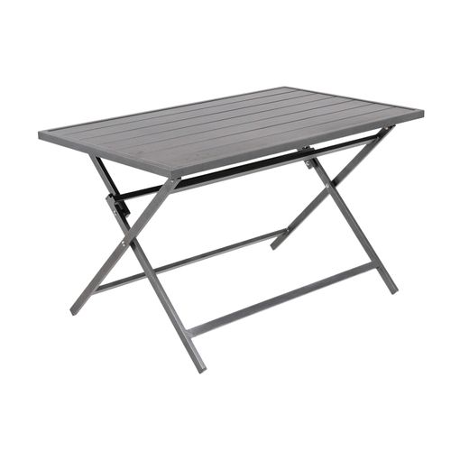 Mesa Para Exterior Plegable Rectangular, Aluminio Color Antracita, Medidas  120x72x71 Cm, Mesa De Comedor De Jardín, Mobiliario De Patio, Mesa Para  Terraza con Ofertas en Carrefour | Las mejores ofertas de Carrefour