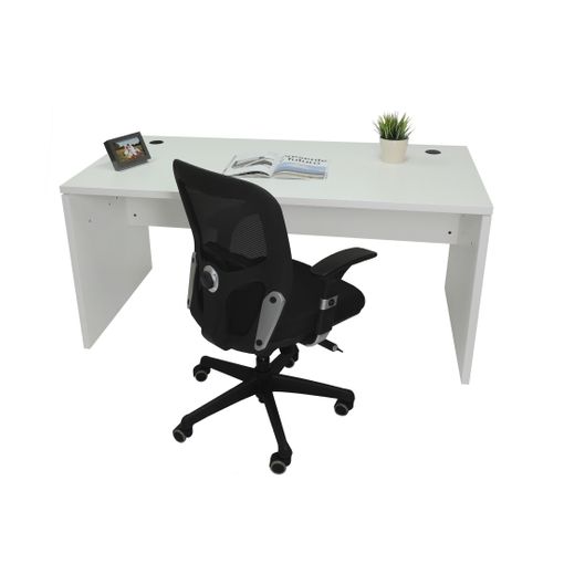 Mesa De Oficina Profesional. Escritorio Compacto - Euro 2000 - De 160x80 Cm  - Color Blanco. con Ofertas en Carrefour