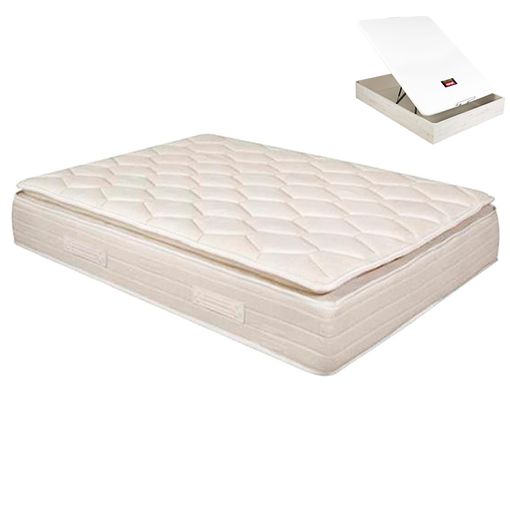 Pack Colchón Pillow Top Doble Cara 33 Cm + Canapé 150x190 Cm. Pikolin