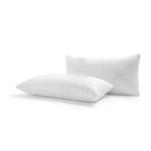 Pack de dos almohada copos 100% viscoelástica antialérgica con aloe vera