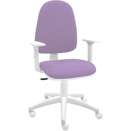 Silla De Escritorio Torino Blanca Con Reposabrazos - Tapizado Lila con  Ofertas en Carrefour