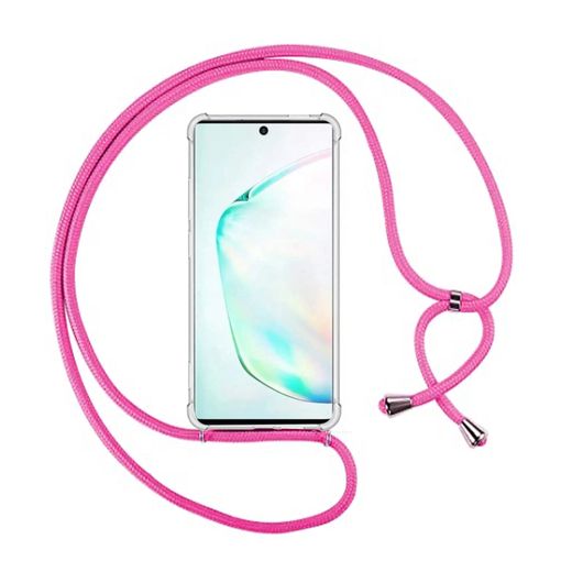 Funda Carcasa Colgante Transparente Anti-shock Cordon Rosa Apple Iphone Xr (4g) 6.1"