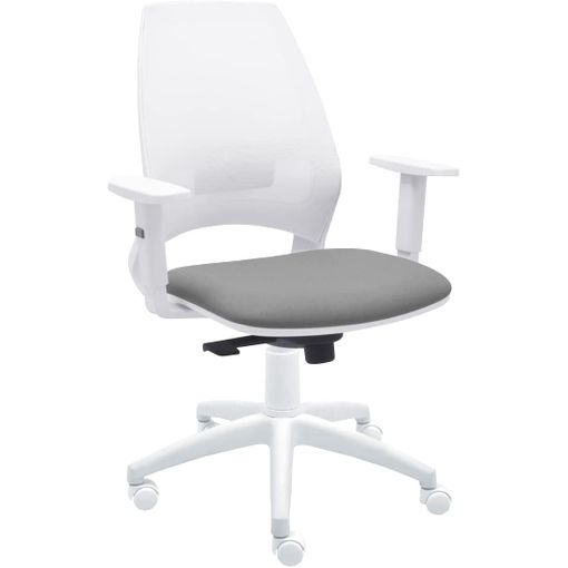 Silla De Oficina Ergonomica Silla De Trabajo Con Ruedas Blanca con Ofertas  en Carrefour