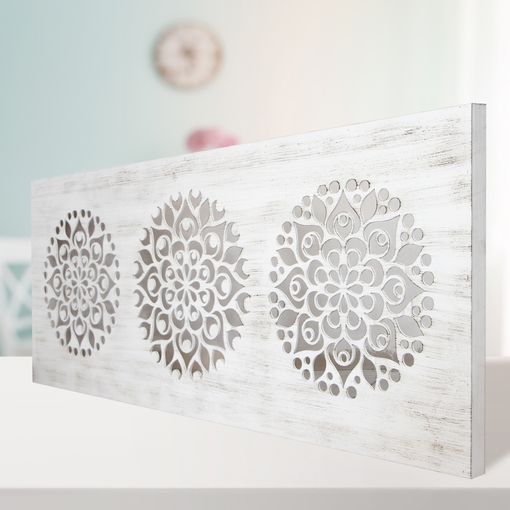 CUADRO MANDALA PARED MADERA