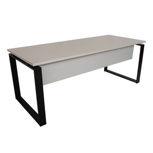 Mesa Escritorio Oficina Estructura Metálica Negra 75x160x80cm Roble Ofilike  con Ofertas en Carrefour