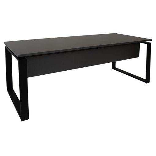 Mesa Escritorio Tablero y Estructura Metálica Negra ADEC Mia Oak