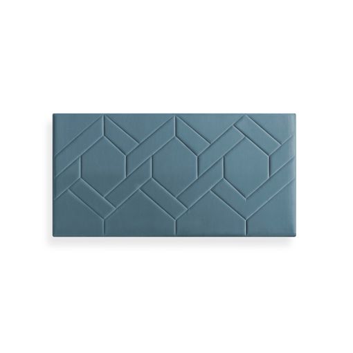 Cabecero Modelo Icon Cama 105 Terciopelo Color Dark Blue