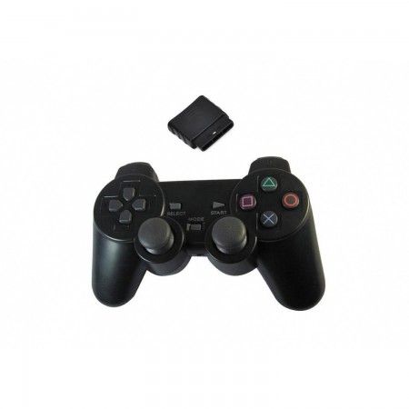 Mando Compatible Rf Negro Inalambrico Con Vibración Para Ps2 Playstation 2  con Ofertas en Carrefour