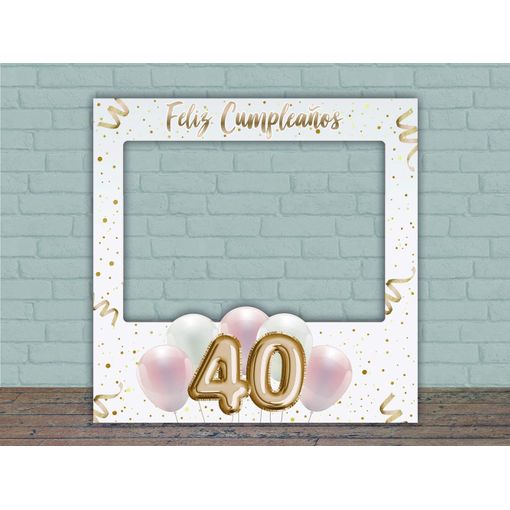 Oedim Feliz 40 Cumpleaños 80 X 80 Cm, Eventos O Celebraciones Puntuales, Ventana Troquelada, Photocall Cartón con Ofertas en Carrefour