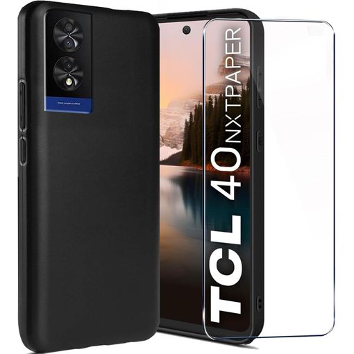 Funda TCL 40 XL, TCL 40 XL, TCL 40XL Case, TCL 40XL, cubierta de TPU  flexible de alta calidad [ajuste delgado] Funda negra mate para teléfono