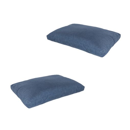 Sofa de palet y cojines asiento con respaldo Olefin azul - Pack 4