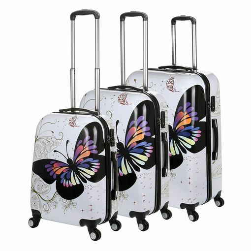 Maleta mediana Bambú con 4 ruedas giratorias 360º 66x42x26cm diseño  mariposa, Maleta / Trolley, Los mejores precios