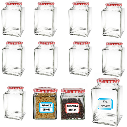 12 Tarros De Cristal Cuadrados Con Tapas Metálicas Herméticas De 120ml +  Ebook De Regalo De 102 Recetas con Ofertas en Carrefour