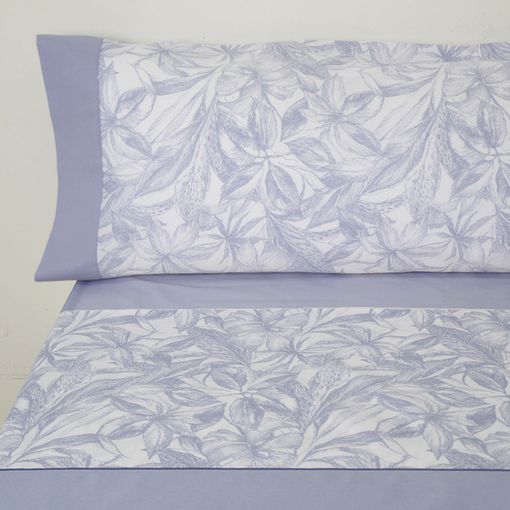 Fondo azul floral blanco 90 gramos de microfibra de sábanas con