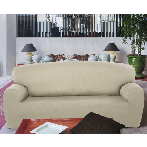 Funda De Sofa Elástica Adaptable Berta, 2 Plazas - 140 - 170 Cm. Lino  Estoralis con Ofertas en Carrefour