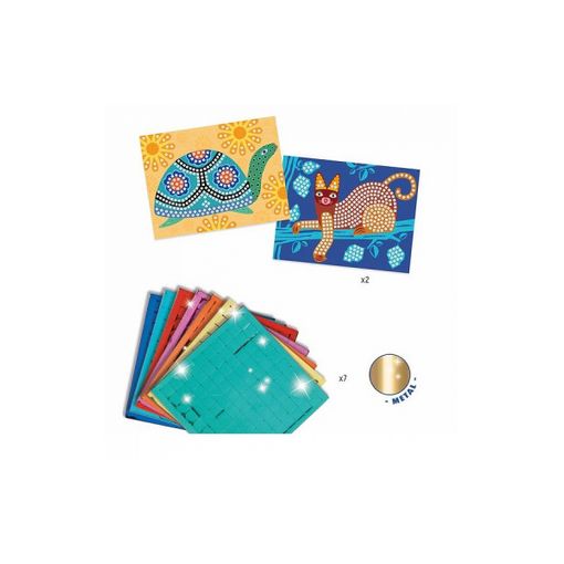 DJECO Divertido kit de manualidades de mosaico de espuma, multicolor