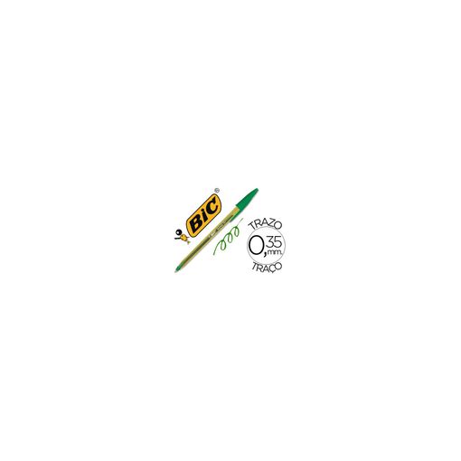 Comprar Boligrafo BiC cristal punta fina color verde 50 Ud