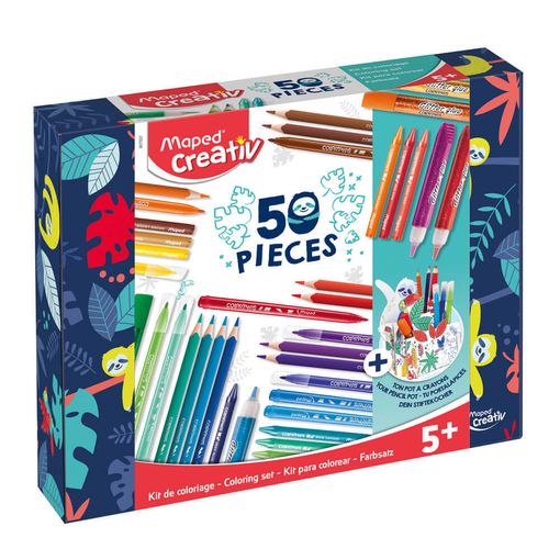Disney - Set de 50 piezas para colorear multicolor ㅤ, Coloring De Licencia