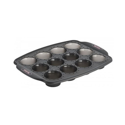 Moldes de Silicona Magdalenas CARREFOUR HOME 7 ud - Negro