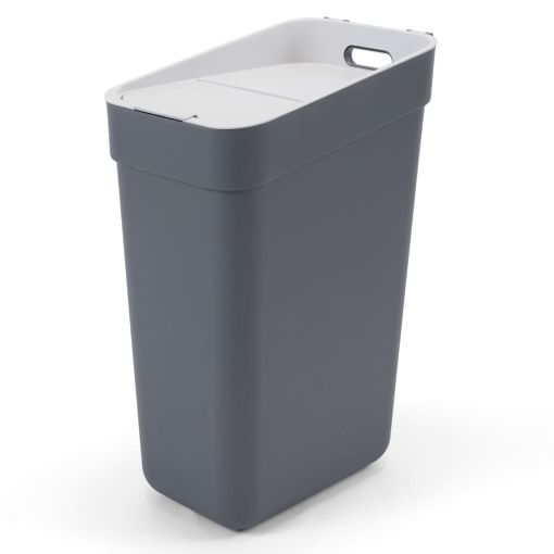 Curver Flip - Cubo de basura multiusos, negro/gris, 25 litros
