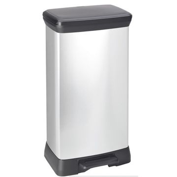 Cubo de basura 25L Curver Duo Bin Metalizado