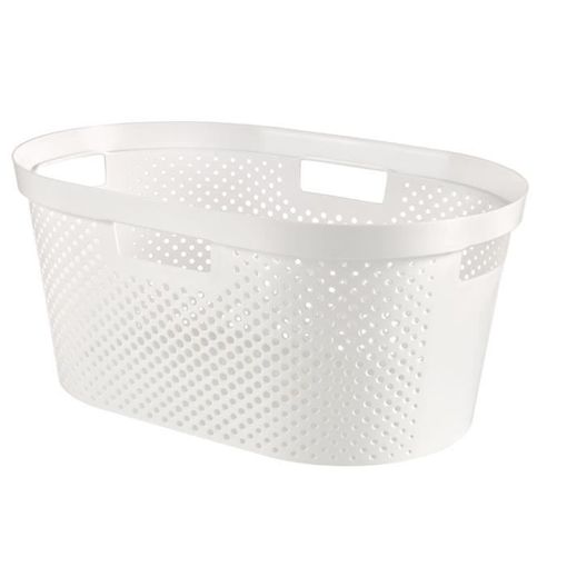 Cesto De Ropa 40l Infinity Dots - Plástico Reciclado - Blanco Curver con  Ofertas en Carrefour