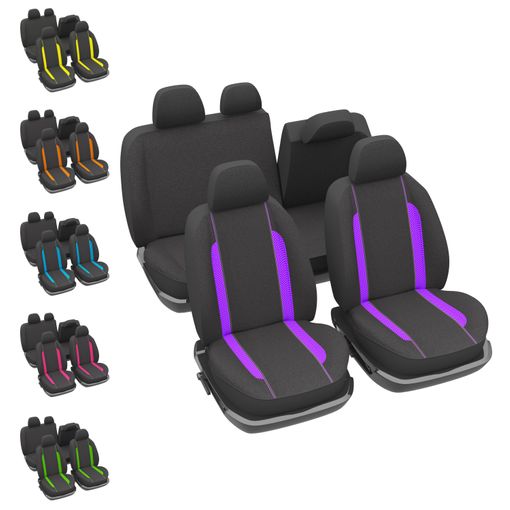  xigua 1 paquete de fundas para asientos de coche, color liso,  color violeta pastel, antideslizante, para asientos delanteros,  protectores, decoración para automóviles, automóviles, furgonetas,  camiones, SUV : Automotriz