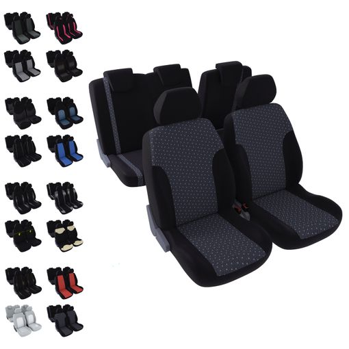 Dbs - Fundas De Asientos - Coche/automóvil - 2 Asientos Delanteros - Negro  Et Blanco - Delanteros /traseros - Universales - Antideslizantes - Lavables  con Ofertas en Carrefour