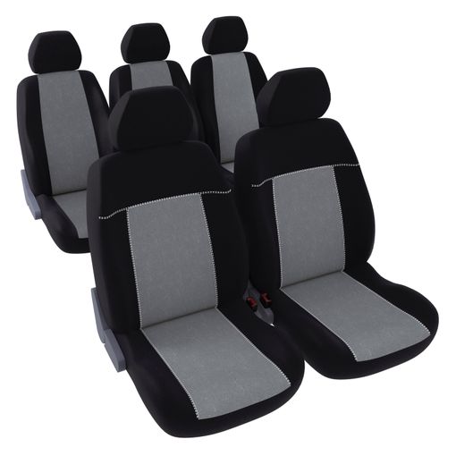 Dbs - Fundas De Asientos - Coche/automóvil - 5 Asientos Separados - Negro +  Gris - Universales - Antideslizantes - Lavables con Ofertas en Carrefour