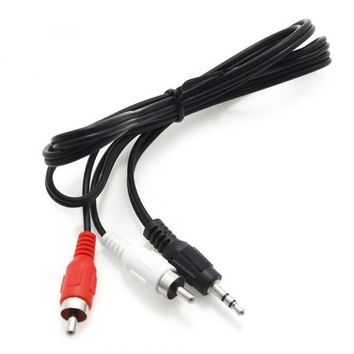 Cables Audio RCA y STEREO : Cable de Audio 2 RCA a 1 STEREO 3.5MM - 12  Metros