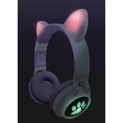 Auriculares Inalámbricos Bluetooth Orejas Gato Luz Nenes