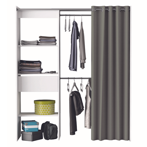 Kit Armario Extensible 2 Barras Colgadoras Chic Columna Habitación