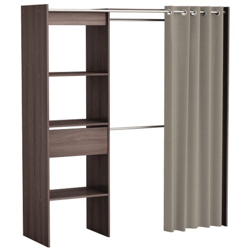 Vestidor Siles Para Dormitorio 3 Baldas Y 1 Cajon En Roble Natural 187  Cm(alto)160 Cm(ancho)40 Cm(fondo). con Ofertas en Carrefour