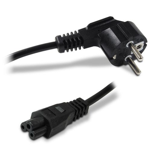 Cable de alimentación para ordenador portátil con enchufe europeo,  adaptador de corriente IEC C5 de 0