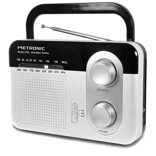 NK Radio Portátil Vintage Pequeña NK-AB1904-FM Blanca