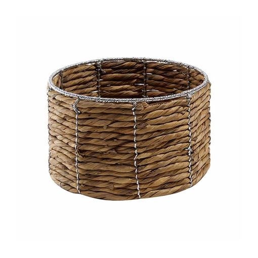 Cesta De Jacinto De Agua Estructura De Metal - 26 X 17 Cm - L 26 X A 26 X H 17 Cm
