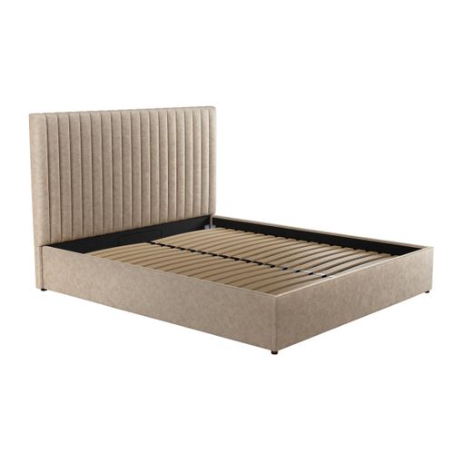 Cama Canapé Hidráulica Cuero Sintético Negro 180x200 Cm Vidaxl con Ofertas  en Carrefour